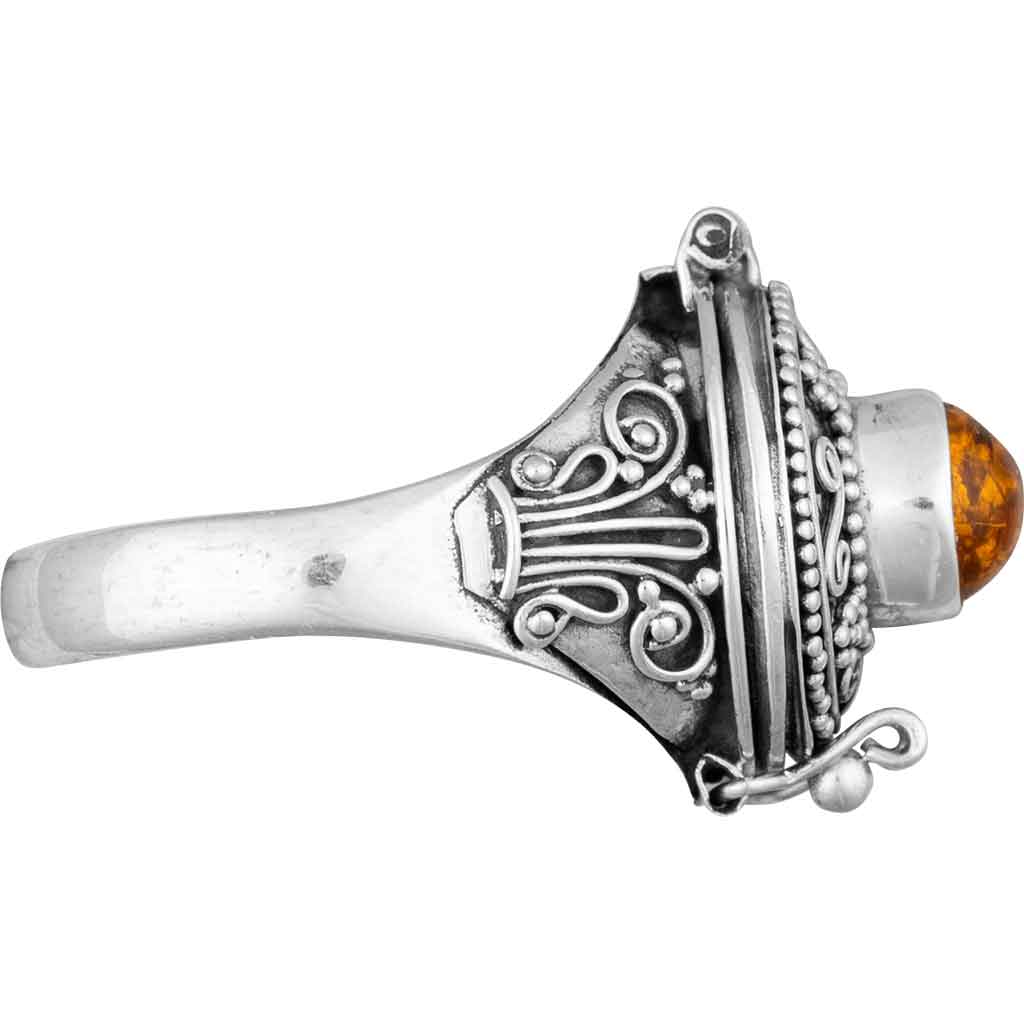 Medieval Amber Poison Ring