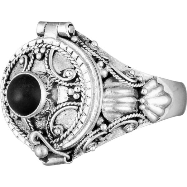 Medieval Onyx Cross Ring