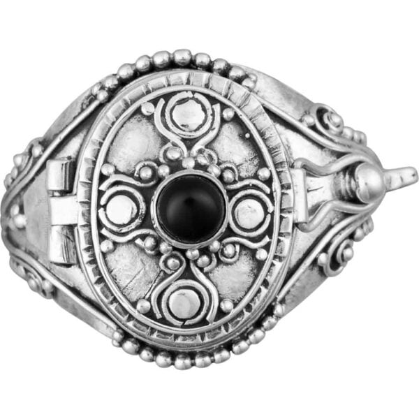 Oval Gothic Poison Ring