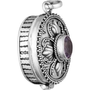 Amethyst Gothic Locket Pendant