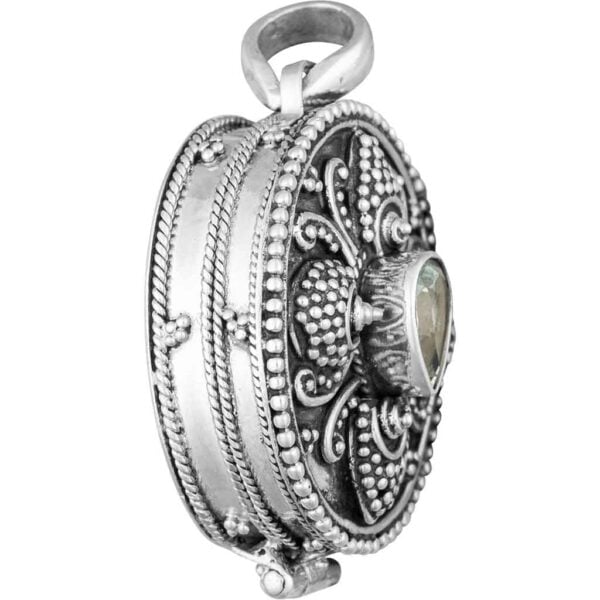 Blue Topaz Gothic Locket Pendant