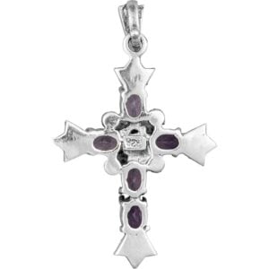Gothic Cross Pendant with Marcasite