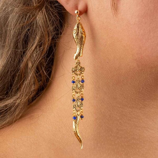 Dancing Serpent Post Earrings