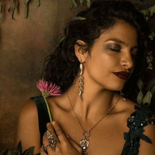 Dancing Serpent Post Earrings