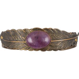 Fallen Feather Jeweled Cuff Bracelet