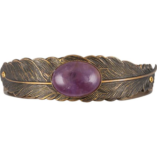 Fallen Feather Jeweled Cuff Bracelet
