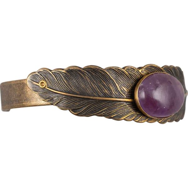 Fallen Feather Jeweled Cuff Bracelet