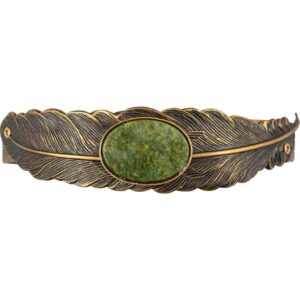 Fallen Feather Jeweled Cuff Bracelet