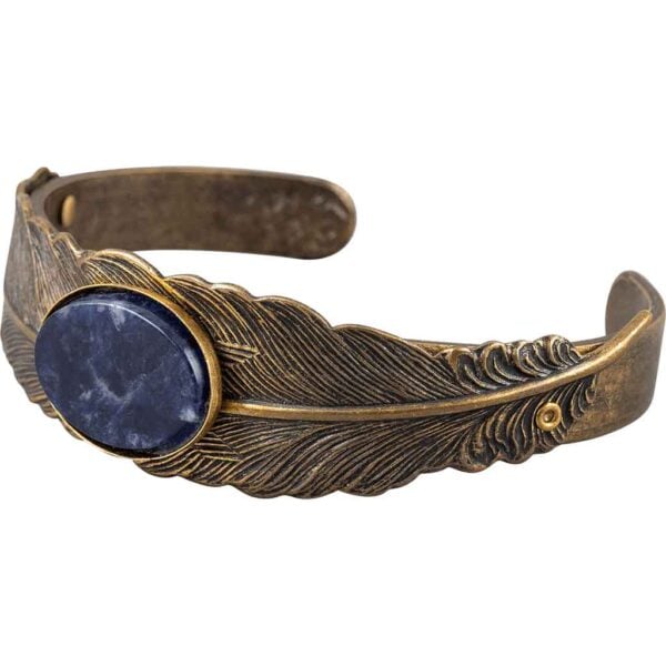 Fallen Feather Jeweled Cuff Bracelet