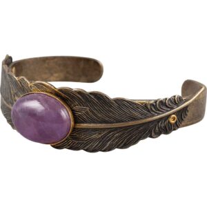 Fallen Feather Jeweled Cuff Bracelet