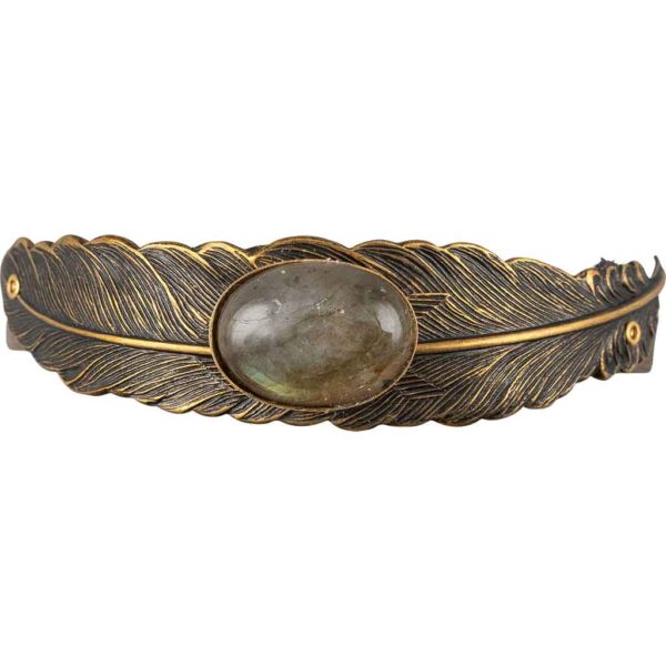 Fallen Feather Jeweled Cuff Bracelet