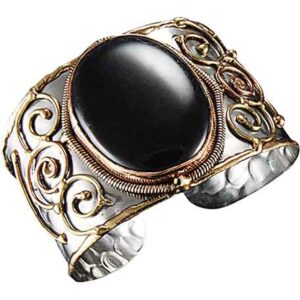 Onyx Shadow Fantasy Cuff Bracelet