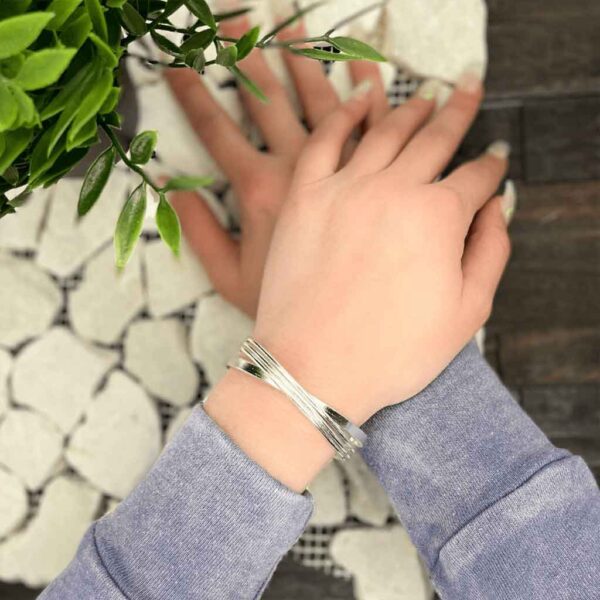 Signe Silver Viking Cuff Bracelet