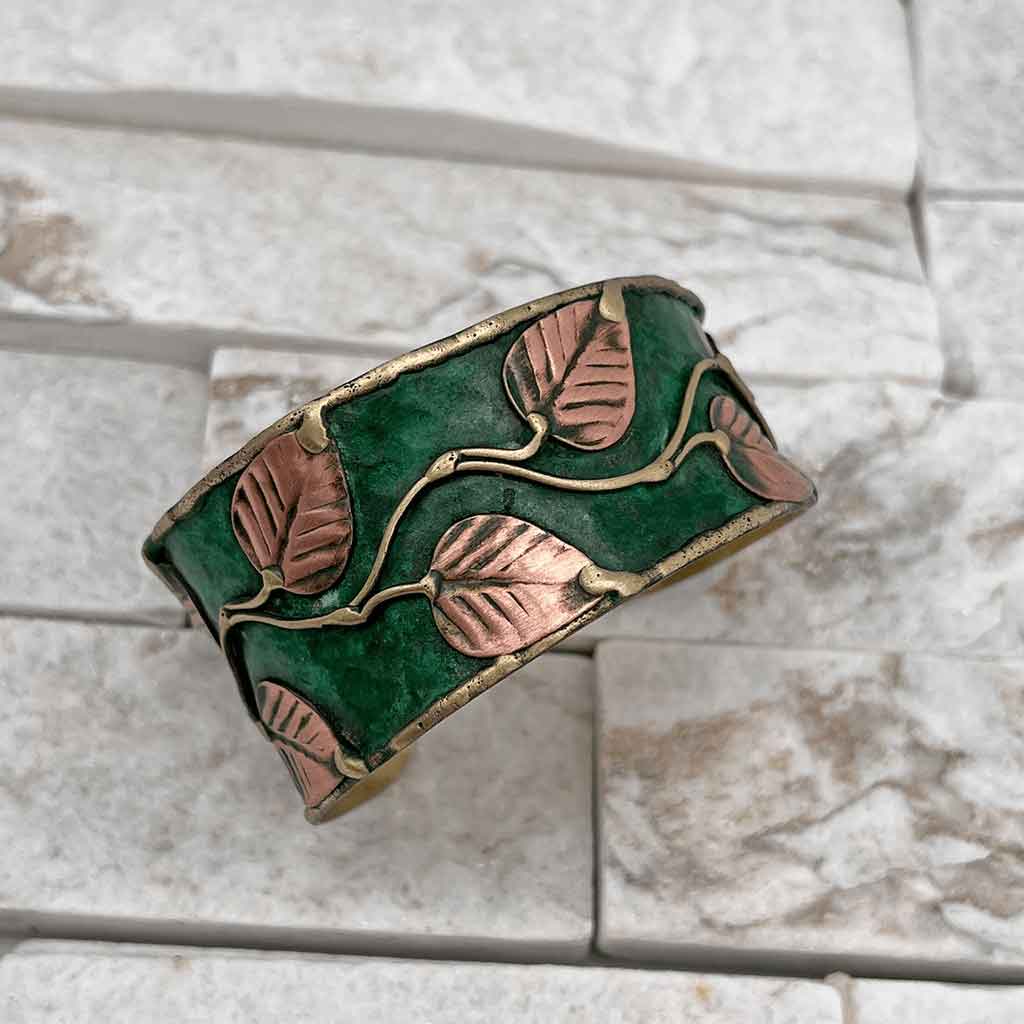 Leaf and Vine Patina Bracelet