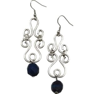 Nerissa Lapis Medieval Earrings
