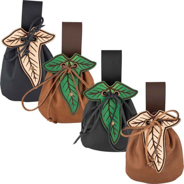 Small Elven Leaf Belt Pouch