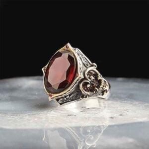 Red Gothic Vampire Ring
