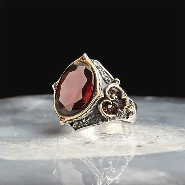 Red Gothic Vampire Ring