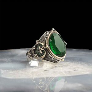 Green Gothic Vampire Ring
