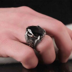 Silver Dragon Claw Ring