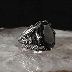 Silver Dragon Claw Ring