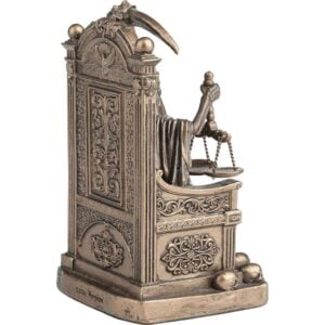 Bronze Enthroned Santa Muerte Statue