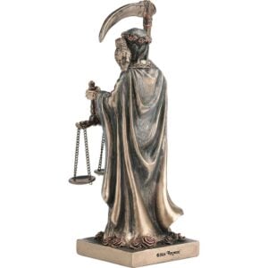 Scythe and Scale Santa Muerte Statue