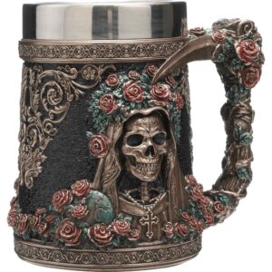 Santa Muerte Flores Beer Stein