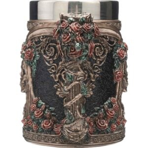 Santa Muerte Flores Beer Stein