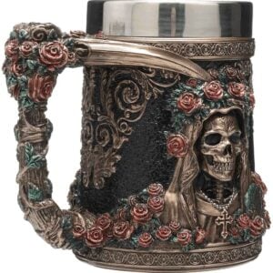 Santa Muerte Flores Beer Stein