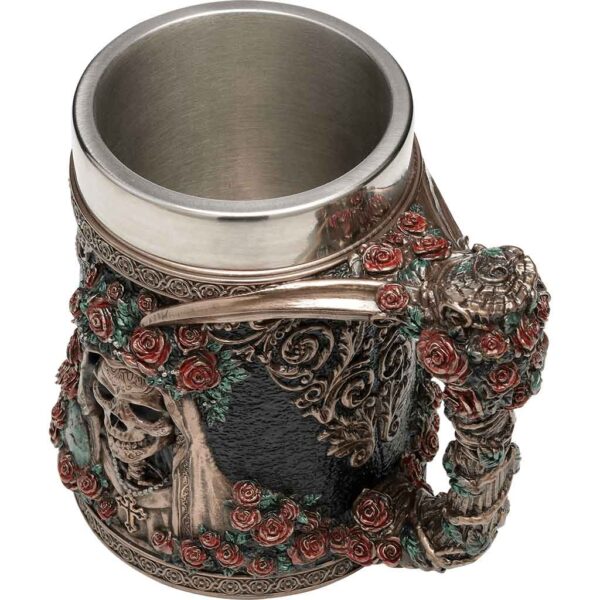 Santa Muerte Flores Beer Stein