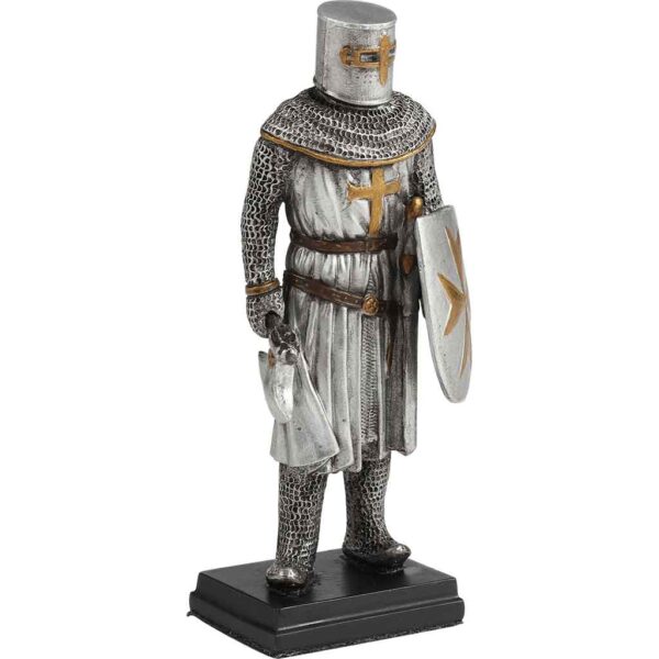 Axe and Shield Crusader Knight Statue