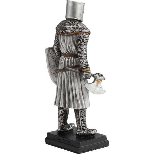 Axe and Shield Crusader Knight Statue