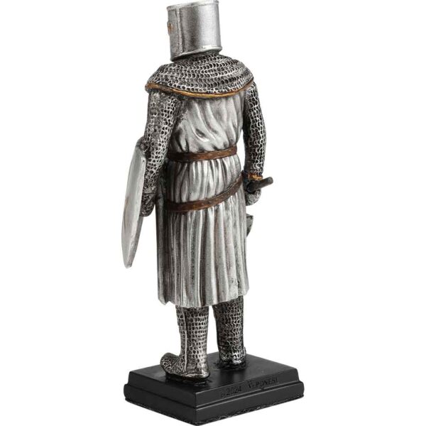 Axe and Shield Crusader Knight Statue