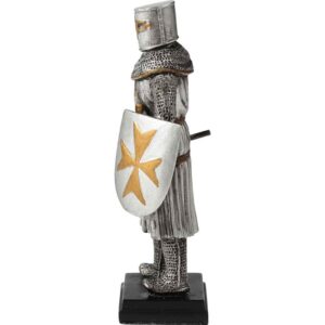 Axe and Shield Crusader Knight Statue