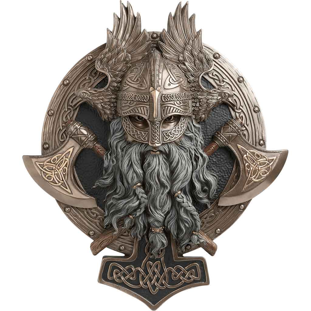 Twin Axe Viking Berserker Wall Plaque