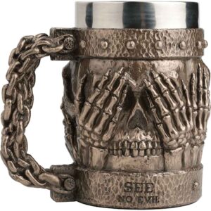 No Evil Skeleton Beer Stein