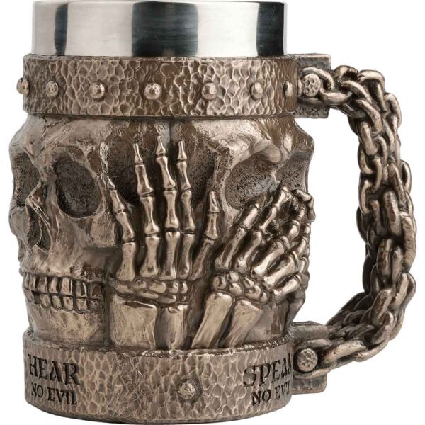 No Evil Skeleton Beer Stein