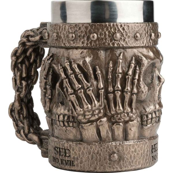No Evil Skeleton Beer Stein