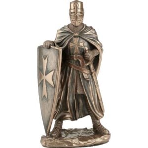 Bronze Sword and Shield Maltese Hospitaller Statue