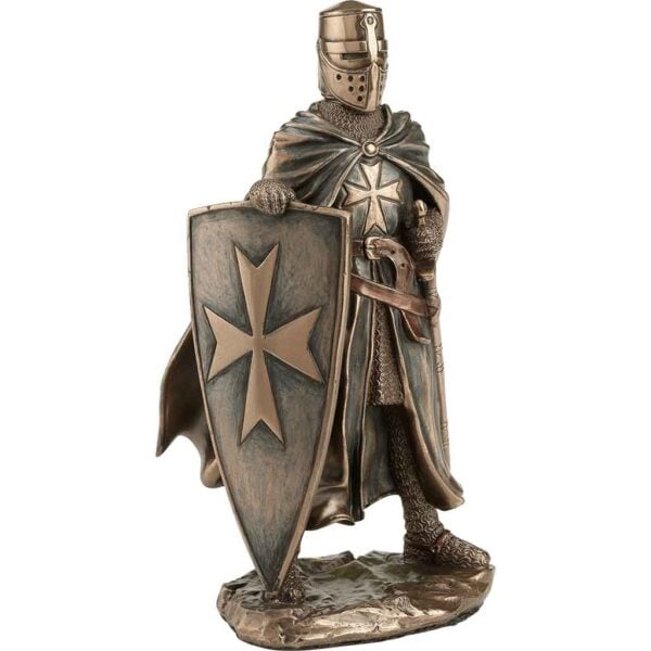 Bronze Sword and Shield Maltese Hospitaller Statue