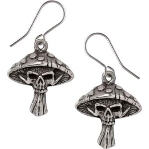 Death Cap Mushroom Dropper Earrings