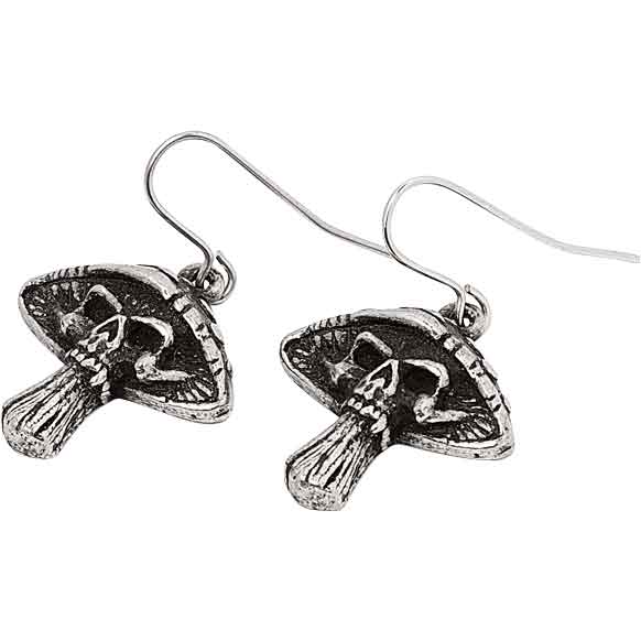 Death Cap Mushroom Dropper Earrings