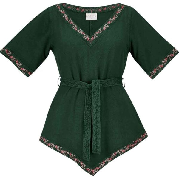 Torvi Womens Viking Tunic - Huntress Green