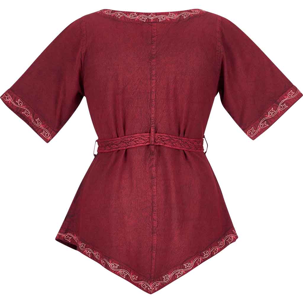 Torvi Womens Viking Tunic - Burgundy Wine