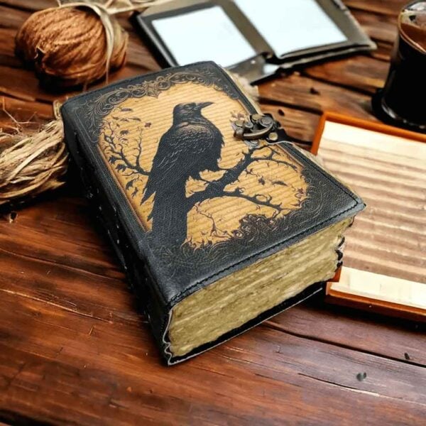 Grimoire Raven Leather Journal