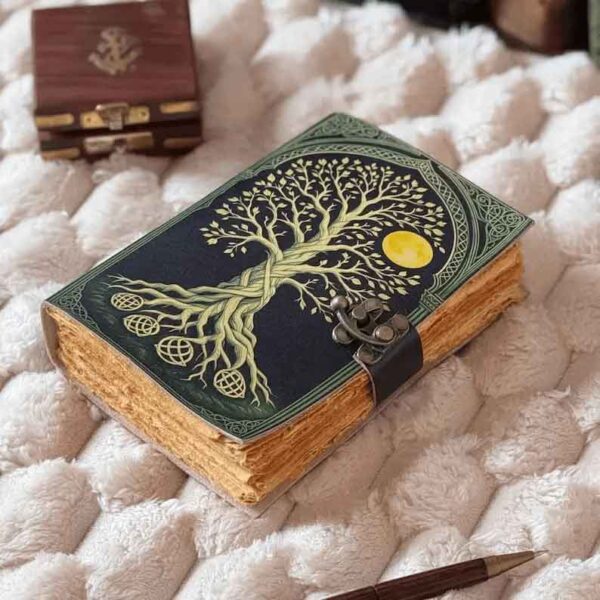 Woven Tree of Life Leather Journal