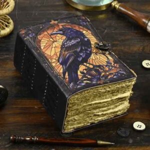 Gothic Raven Leather Journal