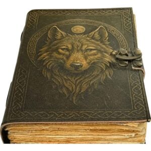 Knotwork Wolf Leather Journal