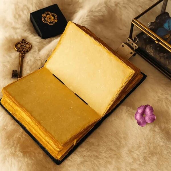 Clasped Floral Leather Journal
